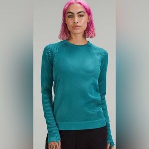 Lululemon Rest Less Striped Long Sleeve Shirt, Size 6